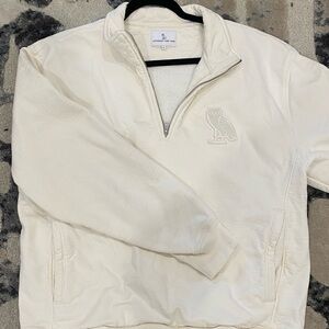 Men's Off-White Zip-Up Sweater